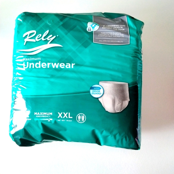 12 RELY MAX ABSORBENCY UNDERWEAR - Picture 1 of 1